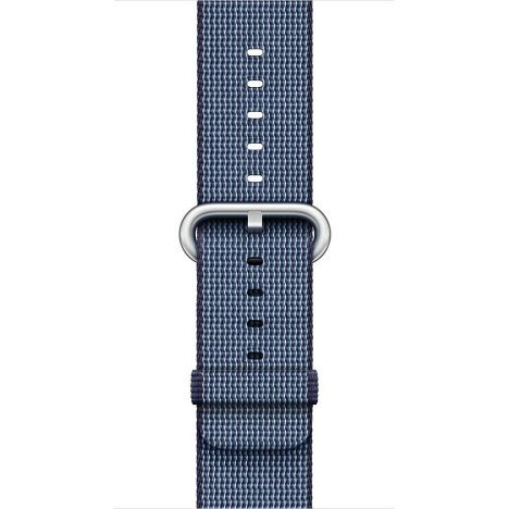 Curea iUni compatibila cu Apple Watch 1/2/3/4/5/6/7, 42mm, Nylon, Woven Strap, Midnight Blue